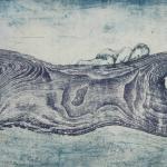 Mostro marino n3, 2003Woodcut, collography - Plate mm 375x930 - Paper mm 700x1000