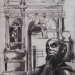 A Palladio, 2009Etching, drypoint on zinc - mm 400x300Edition 30 - Sheet mm 700x500 - Printed by the artist