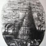 Capriccio con torre, 1991Etching, aquatint - mm 640x490 - Edition 30 + 5 pdaSheet mm 760x570 - Printed by the artist
