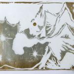 Inverno, 2016Woodcut, silver and gold dustPrint on egg skin cotton paper – mm 400x500
