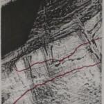 Il filo rosso I, 2009Acquaforte - Doppia matrice - mm 185x100