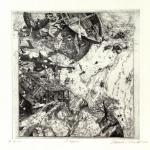 Spiaggia-ascolto, 1980Etching - mm 244x248