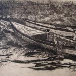 Batele in secco, 2011Etching, aquatint, drypoint -  mm. 250 x 350Edition: 12+3 ap