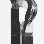 Grande colonna, 1996Acquaforte, acquatinta, maniera nera a due colori - mm 315x850 - Tiratura 30
