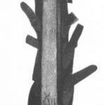 Obelisco di legno, 1995Acquaforte, acquatinta, maniera nera -  mm 935x247 - Tiratura: 30