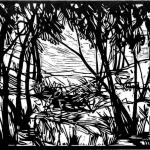 Il bosco, 1986Xilografia - mm 300x410