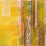 Sanae YamamotoTwilight – left, 2009Woodcut, etching, lithograph, paper block, leafing – mm 150x160