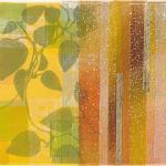 Sanae YamamotoTwilight – right, 2009Woodcut, etching, lithograph, paper block, leafing – mm 150x160