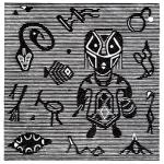 Nauer SpindolaSeries - from the Brazilian indigenous rituals VI, 2020Woodcut – mm 100x100