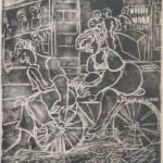 Osteria nuova, ore 10.00, 2010Drypoint, aquatint on copper - mm 400x560 – Edition15Sheet mm 500x700 – Printed by the artist