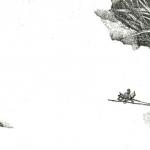 Fiori tra la neve, 1993Acquaforte - mm 100x230 - Tiratura  30Stampatore:  Ottavio Spagnoli, Genova