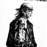 Zingara con bambino e giostre, 1984Puntasecca – mm 500x330