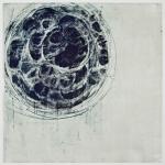 Maria Pina BentivengaHole II B, 2014 Etching, engraving on copper; chalcographic background (2 plates) - mm 500x500