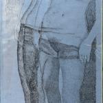 Plate on zinc of Donna che si spoglia, 1974 Etching - mm 195x112