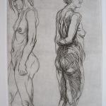 Due figure femminili, 2012 Bulino - mm 182x130 - foglio mm 500x350
